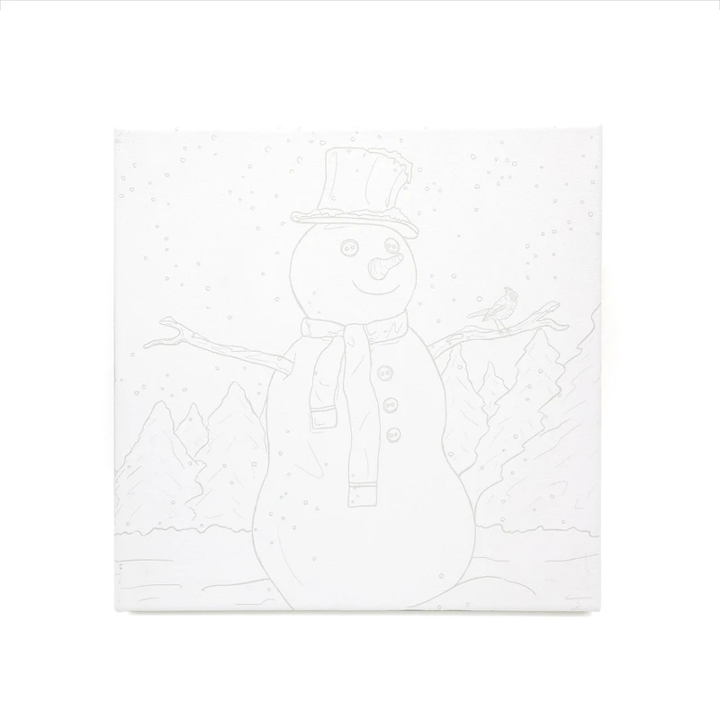 11" x 11" Snowman Canvas Painting Kit by Artist's Loft™