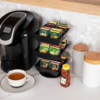 Mind Reader Anchor Collection 3-Tier 12-Compartment Tea and Condiment Carousel
