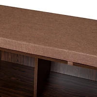 Honey Can Do Deep Espresso Entryway Bench with Storage Shelves