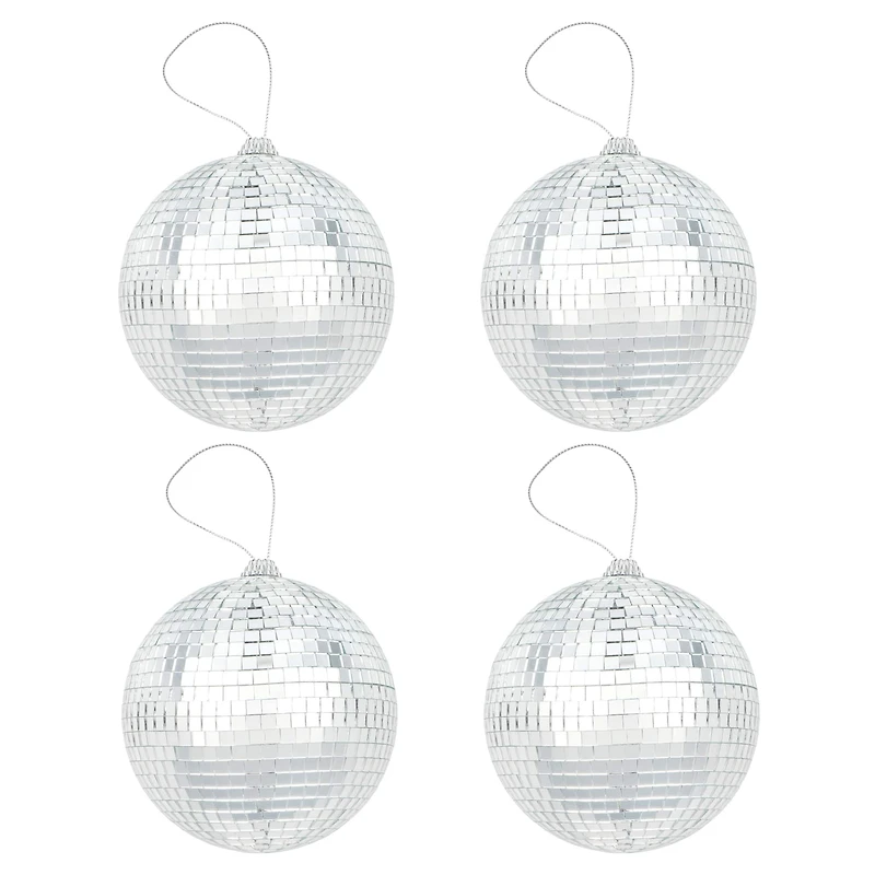 4" Silver Disco Balls, 4ct. by Celebrate It®