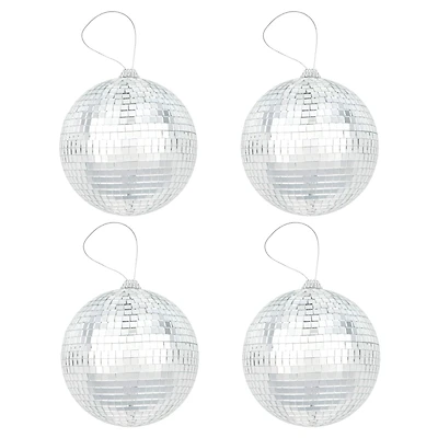 4" Silver Disco Balls, 4ct. by Celebrate It®