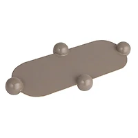 Hello Honey® 17.5" Gray Elegance Enamel Metal Tray with Ball Feet