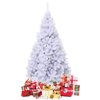 Costway 7.5ft. Unlit White Pine Artificial Christmas Tree