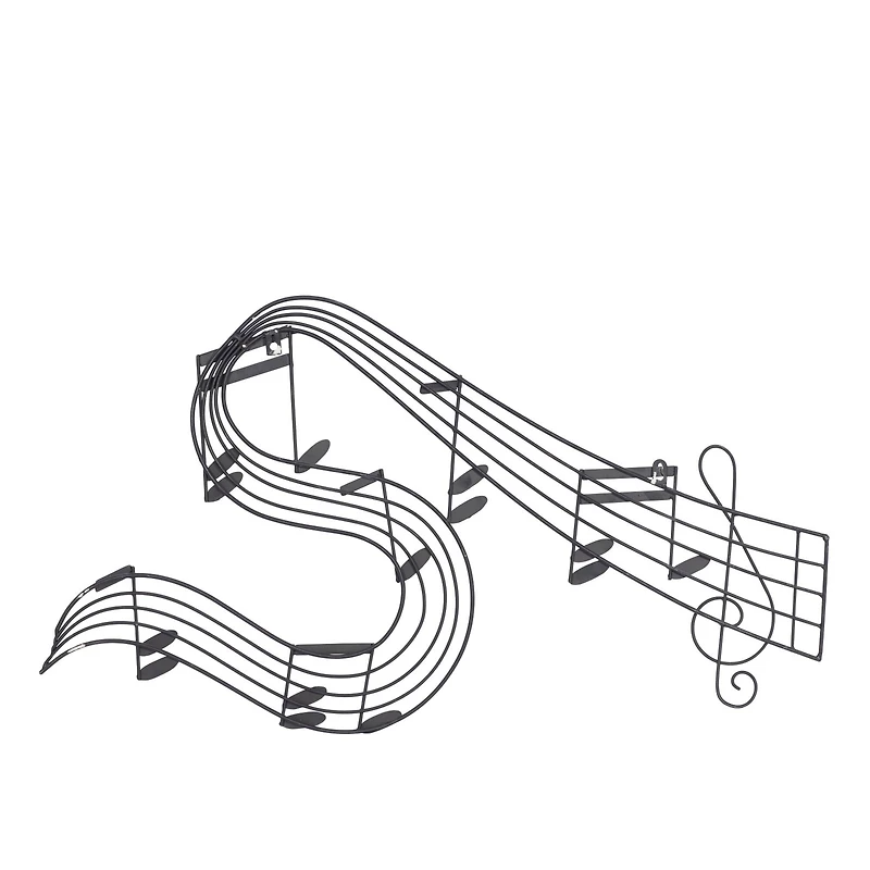 Black Metal Traditional Wall Decor, 33" x 19"