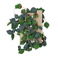 Hello Honey® 6ft. Green Leaves & Berries Handmade Felt Garland
