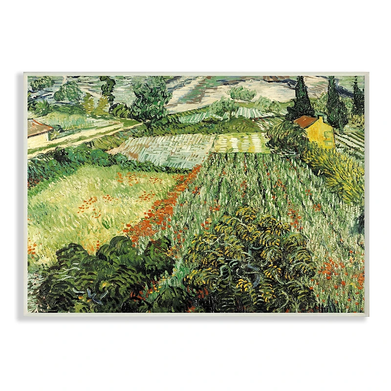 Stupell Industries Classic Van Gogh Field Painting Feld Mit Mohnblumen Wall Plaque