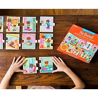 eeBoo Ready to Go School Sequencing Activity 10 Piece Puzzle