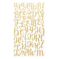 Gold Glitter Script Alphabet Stickers by Recollections™