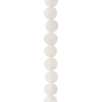 Matte White Crackle Agate Round Beads, 8mm by Bead Landing™