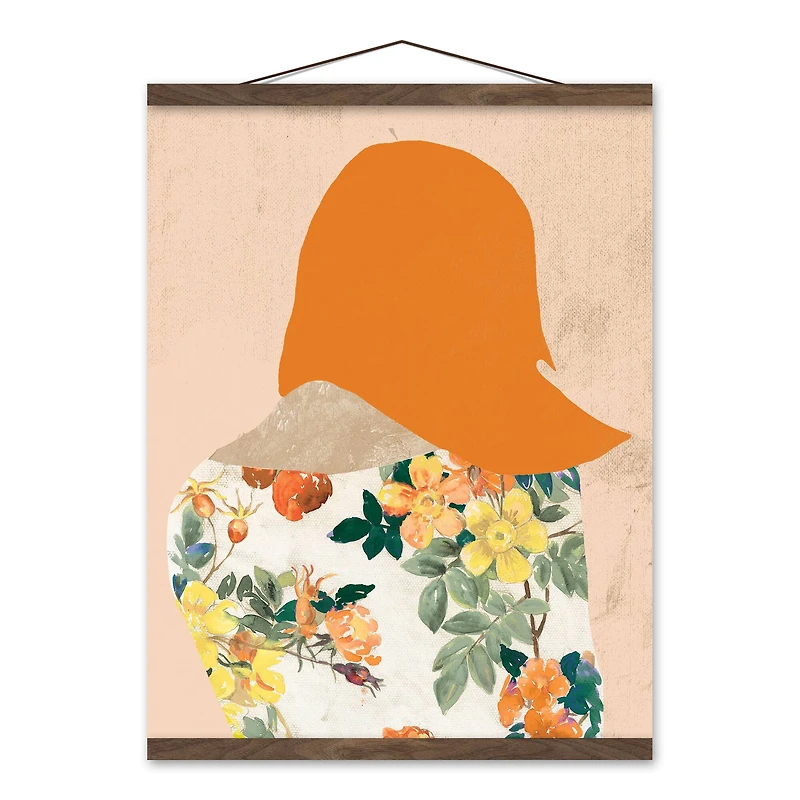 Floral Shirt Teak Hanging Canvas