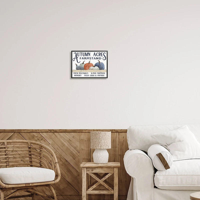 Stupell Industries Autumn Acres Farmstand Framed Giclée Wall Art