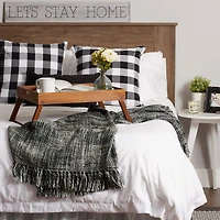 DII® Mineral Gray Variegated Acrylic Woven Throw