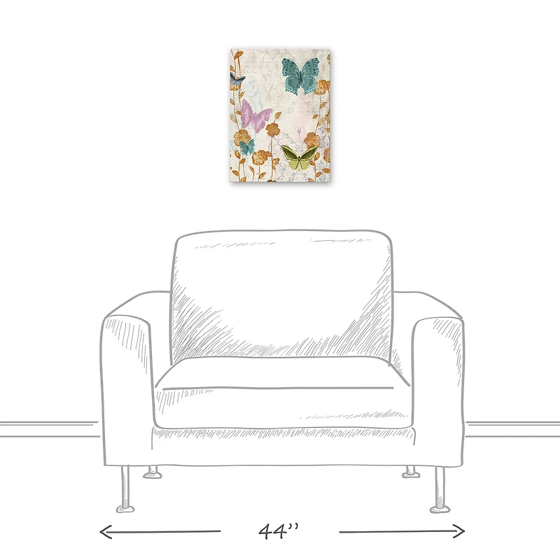 Butterfly Garden 12" x 16" Canvas Wall Art