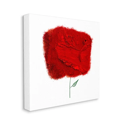 Stupell Industries Nerudo Rose Abstract Interpretation Modern Red Floral Canvas Wall Art