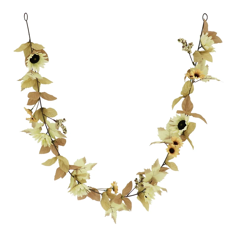6ft. Cream Sunflower & Berry Garland by Ashland®