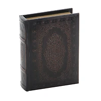 Dark Brown Wood Traditional Book Box Set
