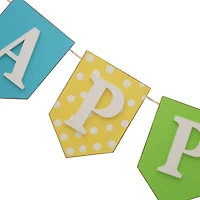 Glitzhome® 6.5ft. Wooden Happy Easter Garland