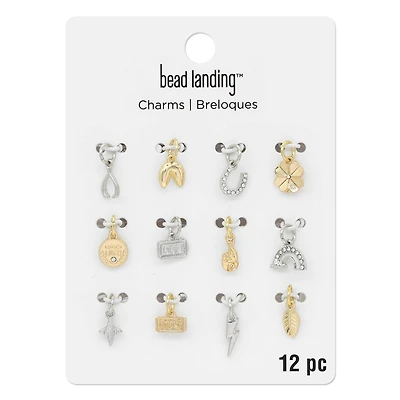 12 Packs: 12 ct. (144 total) Silver & Gold Lucky Mix Charms by Bead Landing™