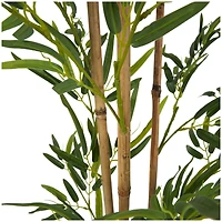 4ft. Green Bamboo Artificial Tree with Black Pot