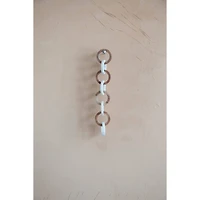 Hello Honey® 23.5" Acacia Wood & Marble 8-Links Chain