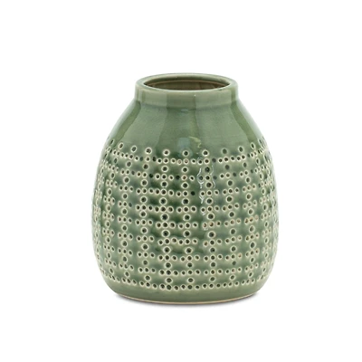 6.5" Sage Terra Cotta Vase