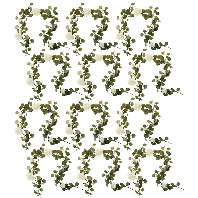 8 Pack: 6ft. Rose & Eucalyptus Garland by Ashland®