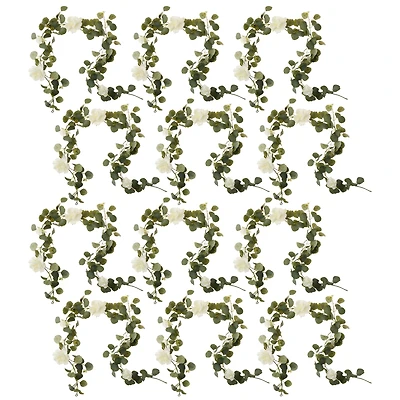 8 Pack: 6ft. Rose & Eucalyptus Garland by Ashland®