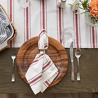 DII® Barn Red Zig Dobby Stripe Cloth Dinner Napkins, 6ct.