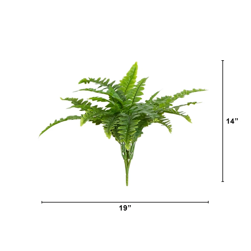 19" UV-Resistant Artificial Boston Ferns, 2ct.