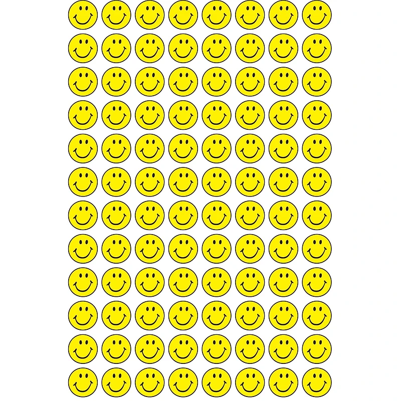 Trend Enterprises® superSpots® Neon Yellow Smile Stickers, 6 Packs of 800