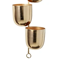 The Novogratz 25" Gold Metal Contemporary Wall Planter