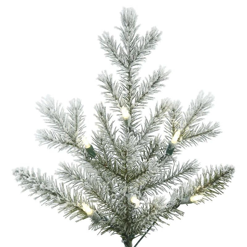 7.5ft. Pre-Lit Frosted Eastern Fraser Fir Artificial Christmas Tree, Warm White LED Lights
