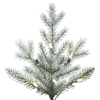7.5ft. Pre-Lit Frosted Eastern Fraser Fir Artificial Christmas Tree, Warm White LED Lights