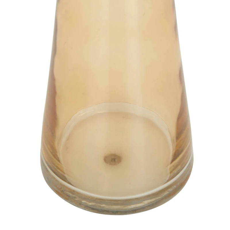 The Novogratz Set of 3 Gold Glass Contemporary Candle Holder, 3" x 3" x 3"