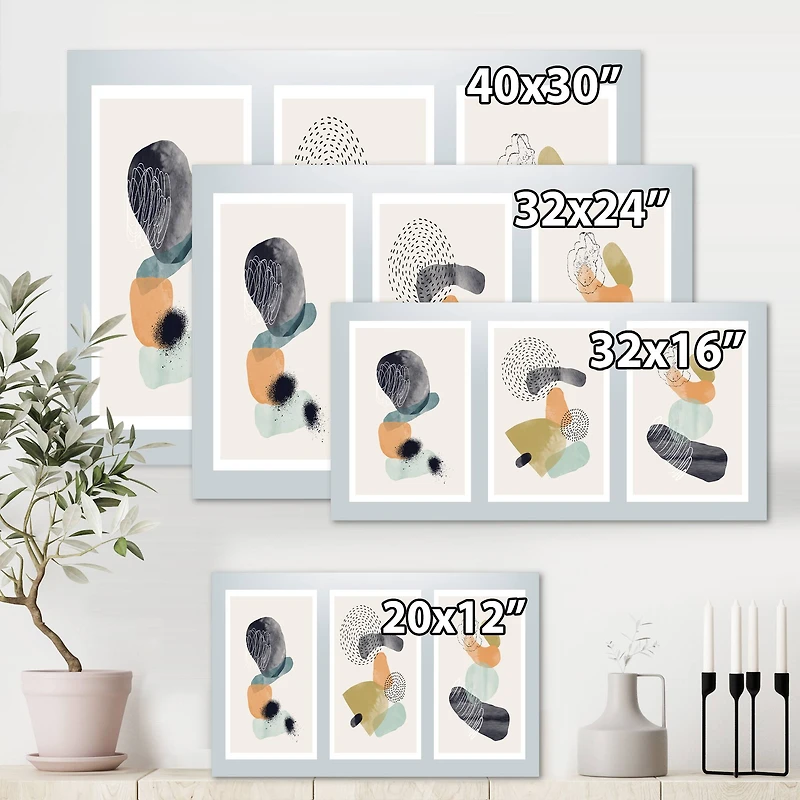 Designart - Minimalistic Compostion of Organic Shapes I