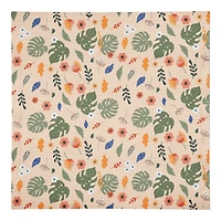 Floral Summer Palms 10" x 10" Cotton Twill Napkin