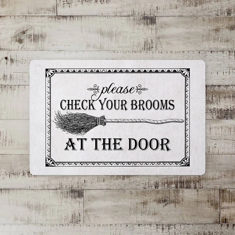 Check Your Brooms At The Door Floor Mat