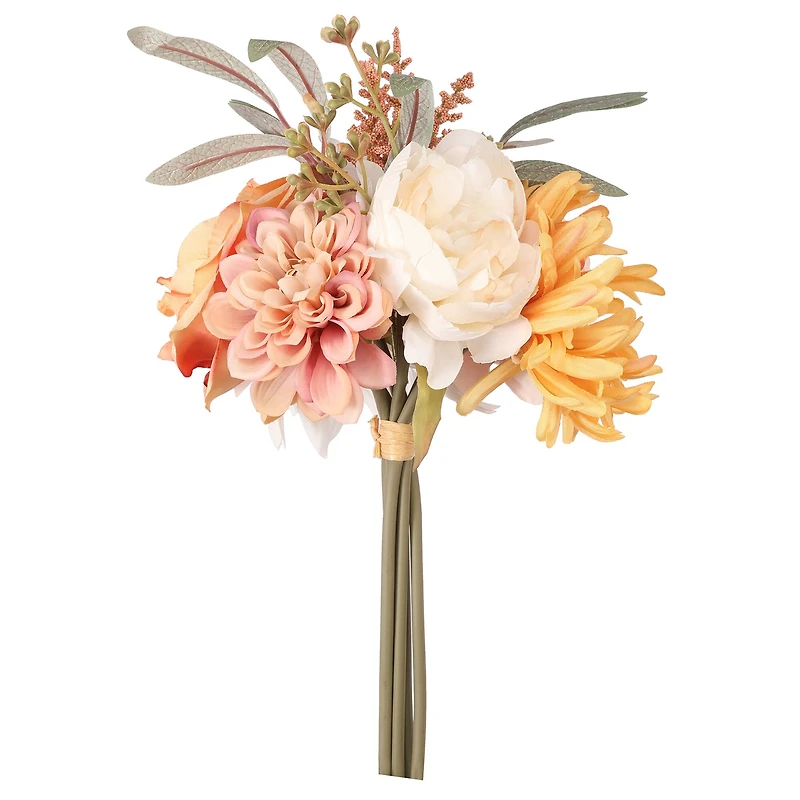 10" Cream, Peach & Yellow Mixed Flower Bouquet by Ashland®