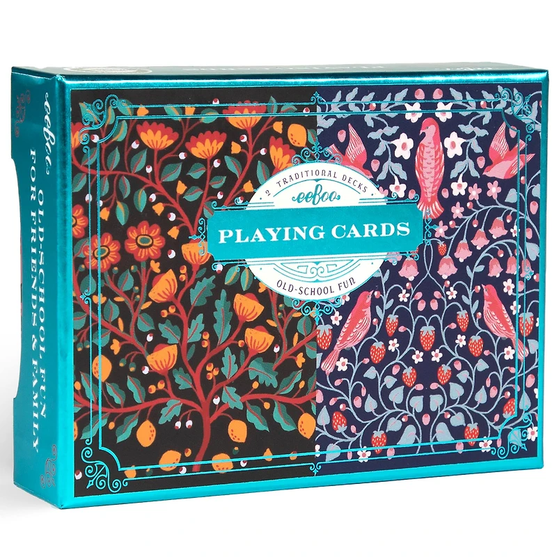 eeBoo Piece & Love Birds & Flowers Playing Card Decks