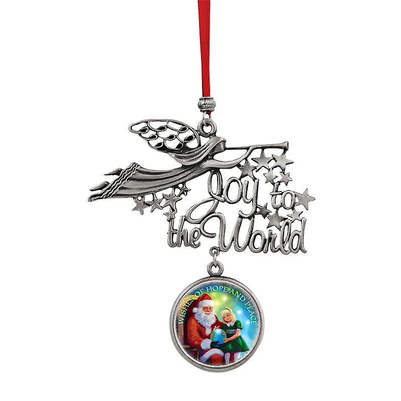 Joy to the World Santa Wishes of Hope And Peace JFK Half Dollar Ornament
