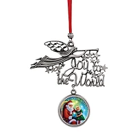 Joy to the World Santa Wishes of Hope And Peace JFK Half Dollar Ornament