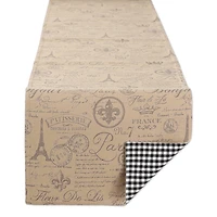 French Flourish Print Table Runner 14" x 108"