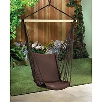 Espresso Cotton Padded Swing Chair