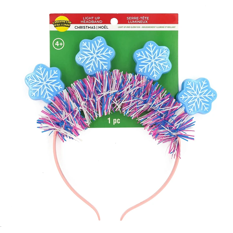 Blue & White Snowflake Light-Up Headband by Creatology™