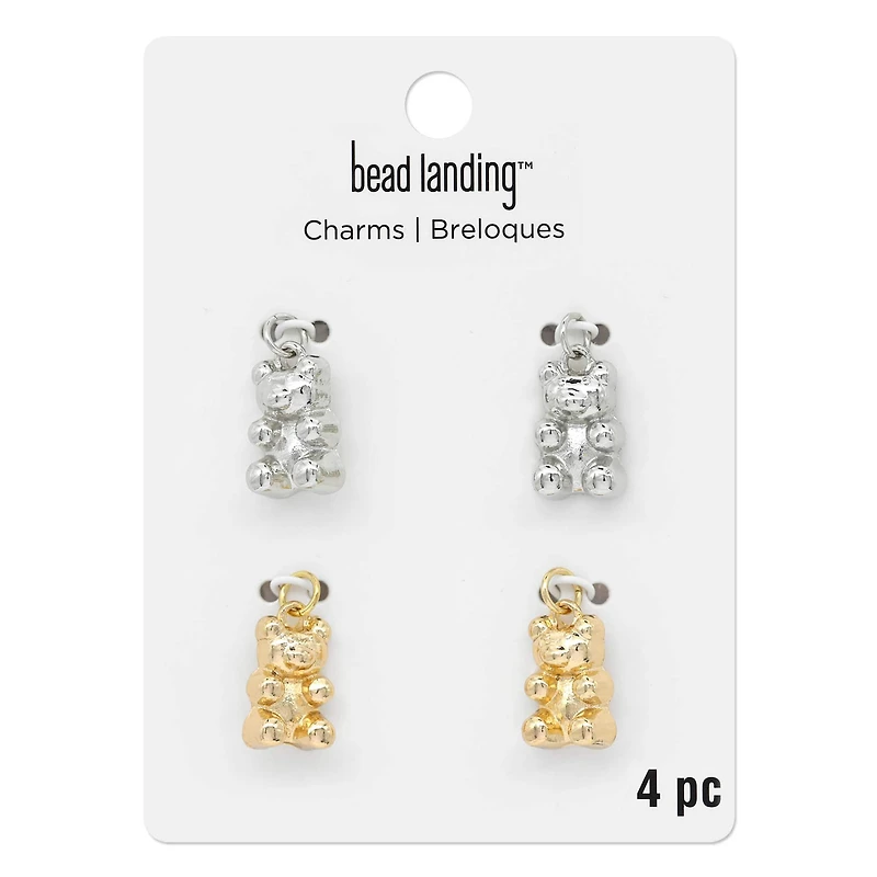 Silver & Gold Metal Gummy Bear Charms by Bead Landing™