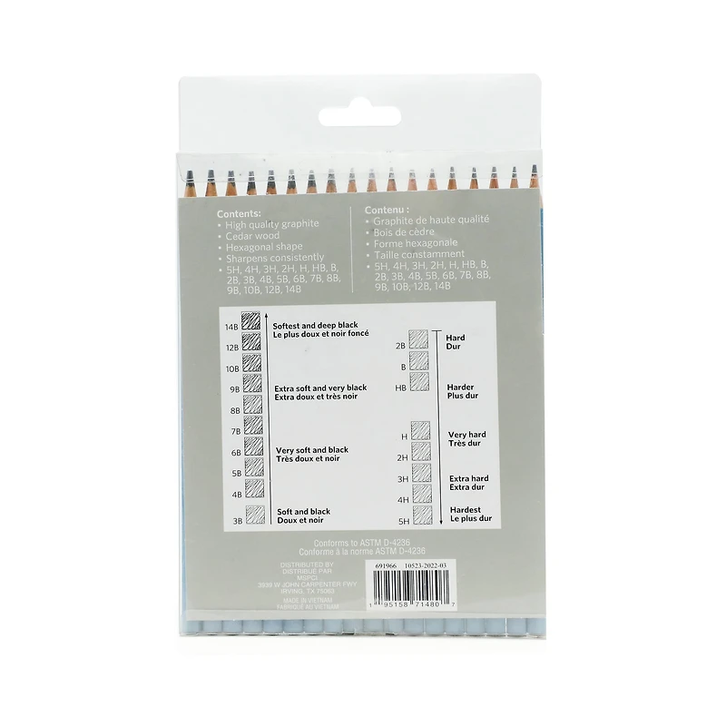 12 Packs: 18 ct. (216 total) Graphite Sketching Pencil Set by Artist's Loft™