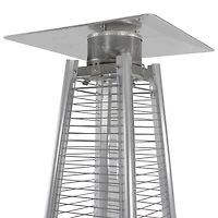 7ft. Stainless Steel Pyramid Glass Tube Outdoor Gas Heater