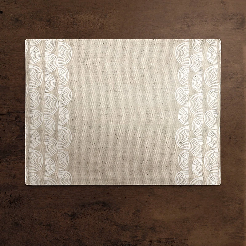 Half Moon Border 18" x 14" Cotton Twill Placemat