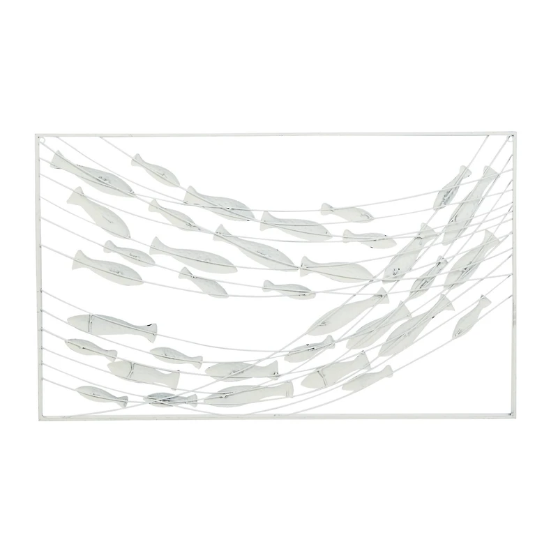 Blue Metal Coastal Wall Decor 24" x 40" x 2"