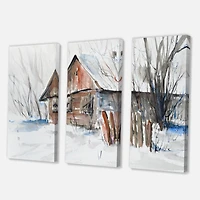 Designart - Old Abandoned Wooden House In Winter Picture